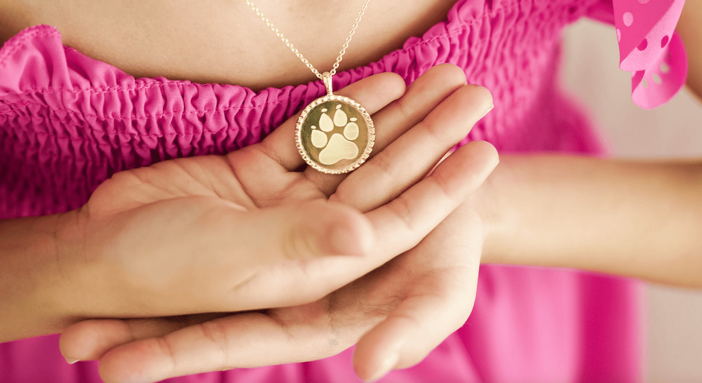 The Compass For Pet Moms 14K Solid Gold